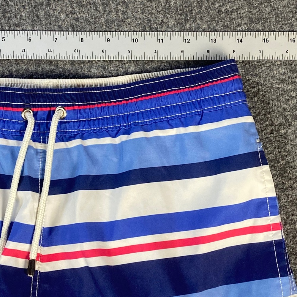 Allen Edmonds Mens Swim Trunks M Blue Anchor Stripe Board Shorts Bundle 2pk - Picture 12 of 16